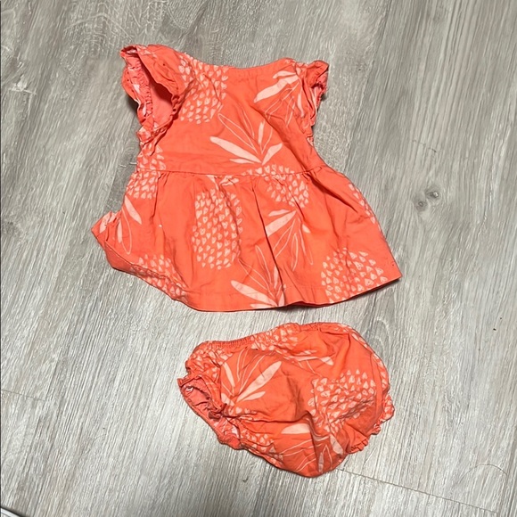 4/$20 Child of Mine Newborn Orange Pineapple Print Outfit - Picture 1 of 1